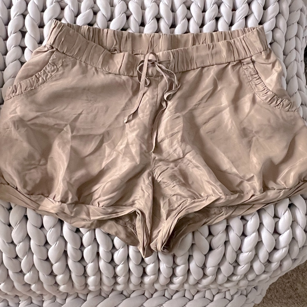 Anthropologie 100% Silk Pull-On Shorts
